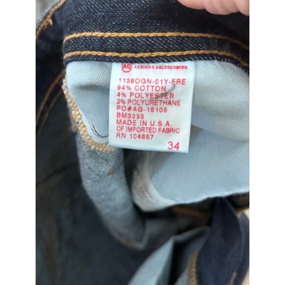 AG Adriano Goldschmied Men's Blue Cotton Blend Regent Bootcut Jeans Size 34 - Picture 5 of 7